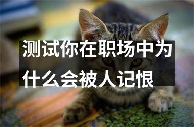 <h3>测试你在职场中为什么会被人记恨