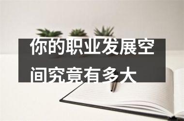 <h3>你的职业发展空间究竟有多大