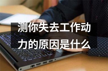 测你失去工作动力的原因是什么
