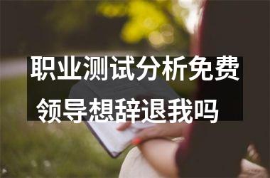 职业测试分析免费 领导想辞退我吗