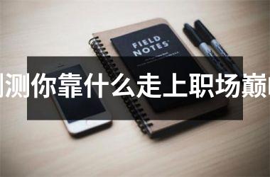 <h3>测测你靠什么走上职场巅峰