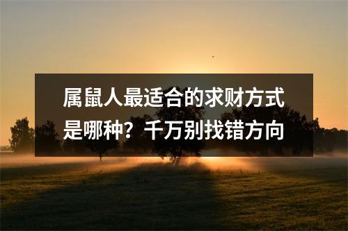 <h3>属鼠人适合的求财方式是哪种？千万别找错方向