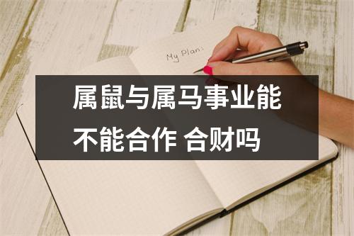 属鼠与属马事业能不能合作合财吗
