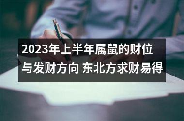 2025年上半年属鼠的财位与发财方向 东北方求财易得