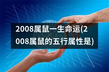 <h3>2008属鼠一生命运(2008属鼠的五行属性是)