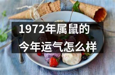 1972年属鼠的今年运气怎么样