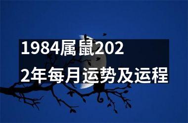 1984属鼠2022年每月运势及运程