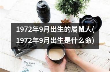 1972年9月出生的属鼠人(1972年9月出生是什么命)