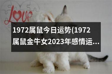 1972属鼠今日运势(1972属鼠金牛女2025年感情运势)