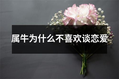 <h3>属牛为什么不喜欢谈恋爱