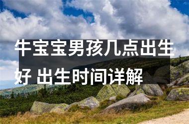 <h3>牛宝宝男孩几点出生好 出生时间详解