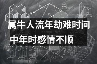 <h3>属牛人流年劫难时间 中年时感情不顺
