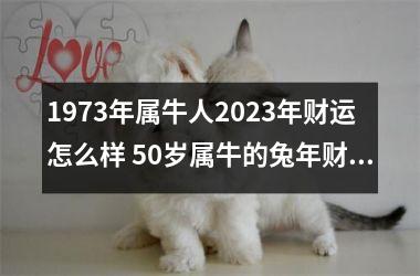 <h3>1973年属牛人2025年财运怎么样 50岁属牛的兔年财气好吗