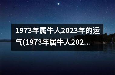 1973年属牛人2025年的运气(1973年属牛人2025年运势运程)