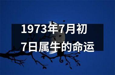 <h3>1973年7月初7日属牛的命运
