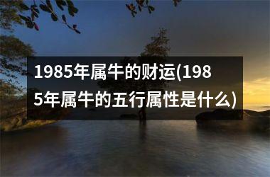 1985年属牛的财运(1985年属牛的五行属性是什么)
