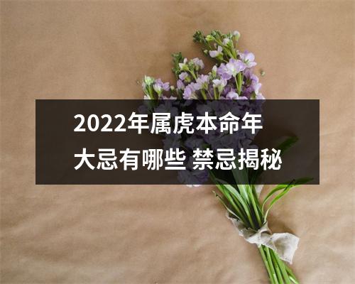 2025年属虎本命年大忌有哪些禁忌揭秘