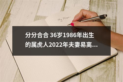 <h3>分分合合36岁1986年出生的属虎人2025年夫妻易离婚吗