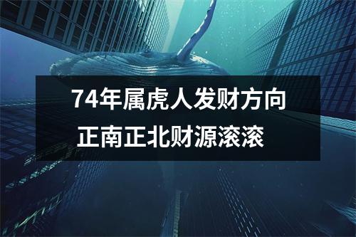 74年属虎人发财方向 正南正北财源滚滚