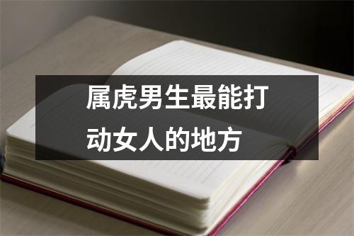 <h3>属虎男生能打动女人的地方