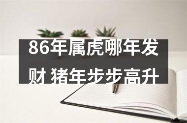 86年属虎哪年发财 猪年步步高升