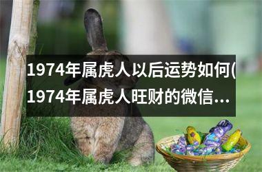 <h3>1974年属虎人以后运势如何(1974年属虎人旺财的微信名字)