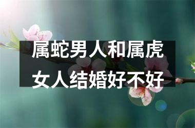 <h3>属蛇男人和属虎女人结婚好不好