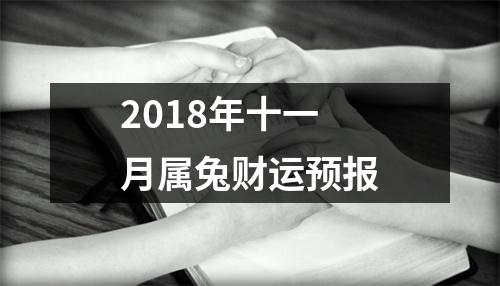 2018年十一月属兔财运预报