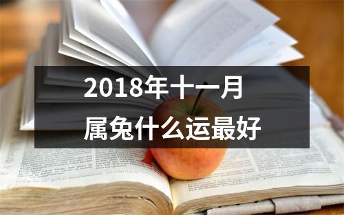2018年十一月属兔什么运好