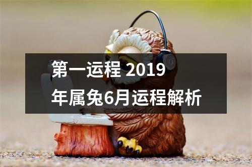 第一运程2019年属兔6月运程解析