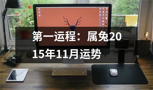 第一运程：属兔2015年11月运势