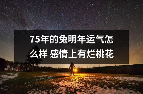 75年的兔明年运气怎么样感情上有烂桃花