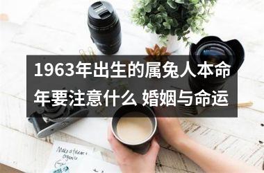 1963年出生的属兔人本命年要注意什么 婚姻与命运