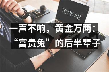 一声不响，黄金万两：“富贵兔”的后半辈子