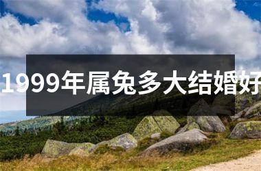 <h3>1999年属兔多大结婚好