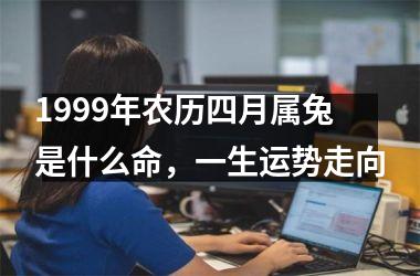 1999年农历四月属兔是什么命，一生运势走向