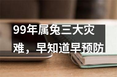 99年属兔三大灾难，早知道早预防