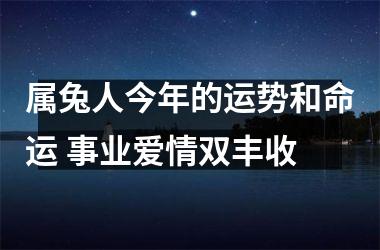 属兔人今年的运势和命运 事业爱情双丰收