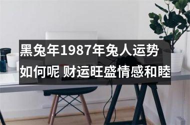 黑兔年1987年兔人运势如何呢 财运旺盛情感和睦