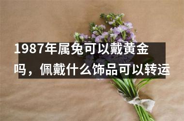 1987年属兔可以戴黄金吗，佩戴什么饰品可以转运
