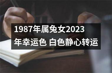 1987年属兔女2025年幸运色 白色静心转运