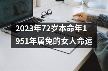 2025年72岁本命年1951年属兔的女人命运