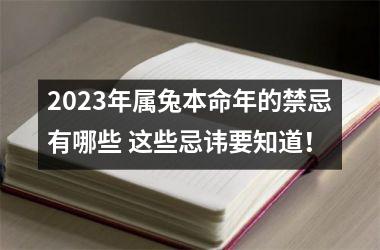 <h3>2025年属兔本命年的禁忌有哪些 这些忌讳要知道！