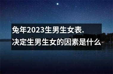 兔年2025生男生女表. 决定生男生女的因素是什么