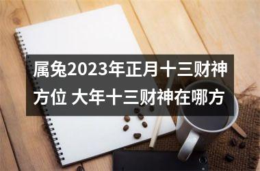<h3>属兔2025年正月十三财神方位 大年十三财神在哪方