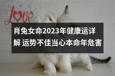 <h3>肖兔女命2025年健康运详解 运势不佳当心本命年危害
