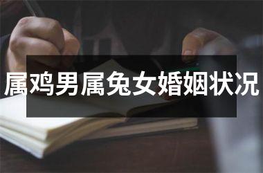 <h3>属鸡男属兔女婚姻状况