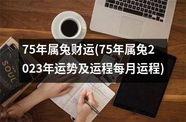 75年属兔财运(75年属兔2025年运势及运程每月运程)