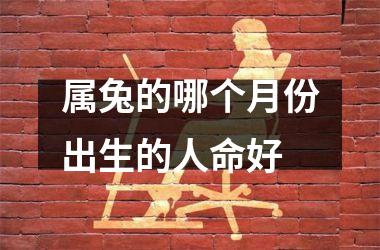 属兔的哪个月份出生的人命好