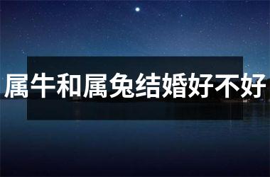 <h3>属牛和属兔结婚好不好